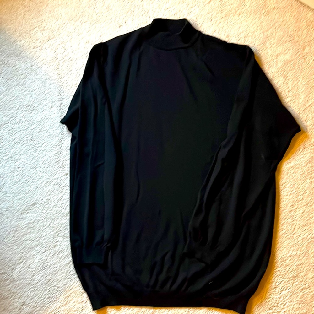 Halogen men’s black mock turtleneck sweater.